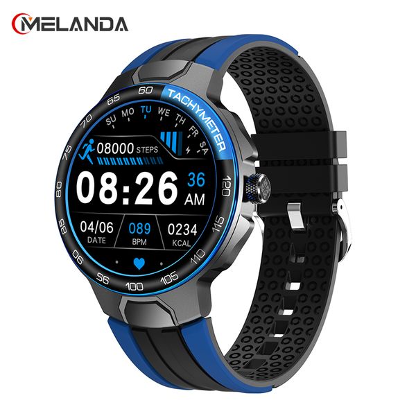 

melanda new luxury smart watch men sport fitness tracker ip68 waterproof heart rate 2021 full touch smartwatch for ios androidg, Slivery;brown