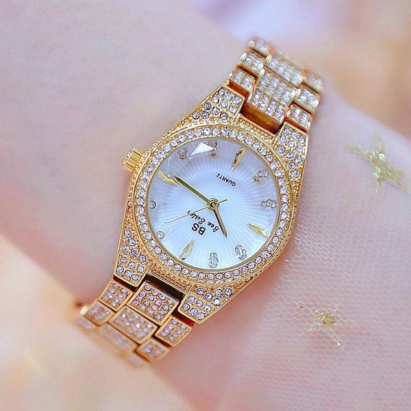 

wristwatches women watch 2021 dress ladies watches diamond quartz gold wrist for crystal clock montre femme, Slivery;brown