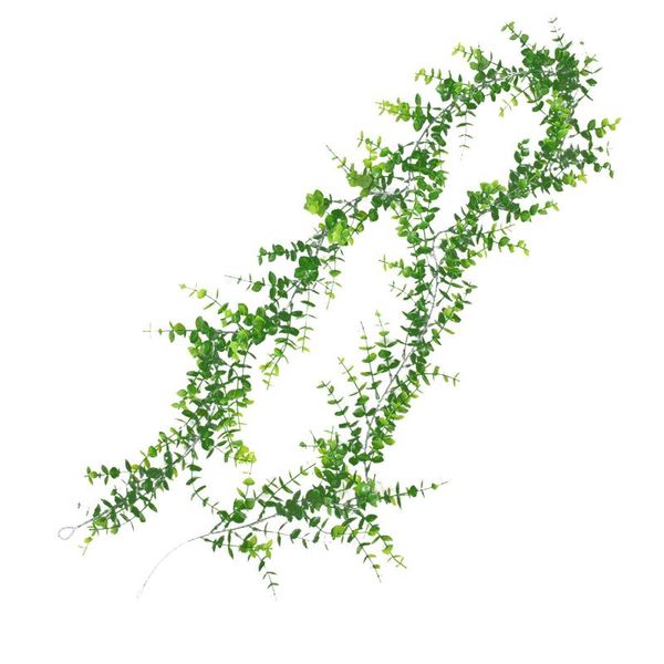 

inch artificial plants with leaves for garland hanging vine fake eucalyptu wedding arch home wall decoration decorative flowers & wreaths