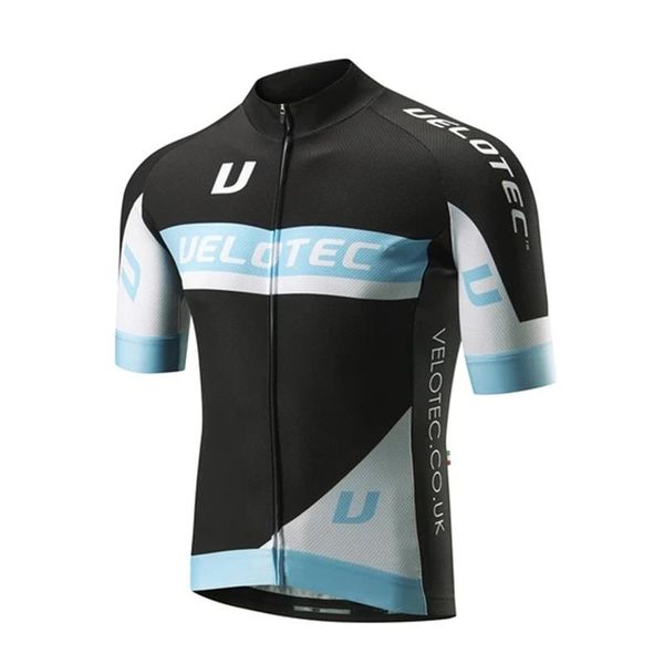 

racing sets summer men pro team short sleeve cycling jersey camisa ciclismo masculina outdoor mtb breathable shirt velotec 3 pockets, Black;blue