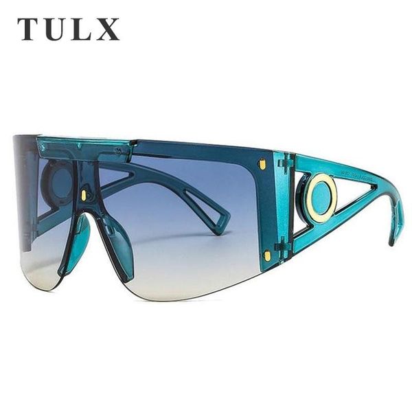 

sunglasses fashion one piece oversized for women vintage arched square men's goggles sun glasses uv400 oculos, White;black
