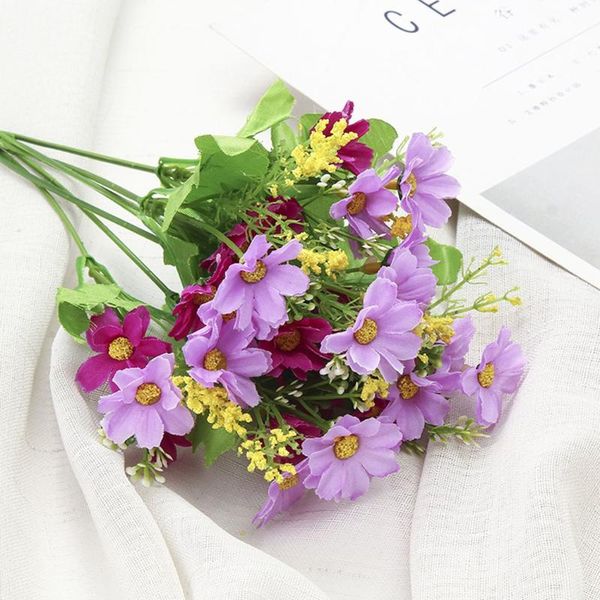 

decorative flowers & wreaths 30cm artificial decorations dried 7 fork 28 head daisy bouquet flower for wedding party decoration diy