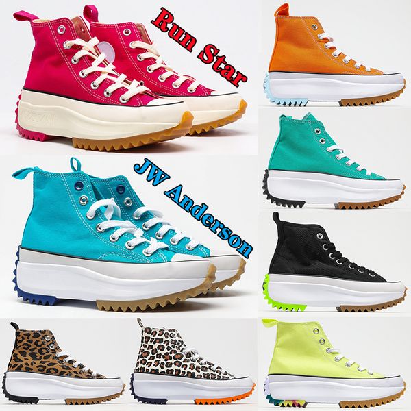 

2021 women jagged run star hike jw casual shoes leopard orange black yellow white high stars classic thick bottom womens canvas shoe size 36