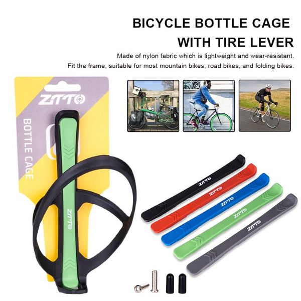 

water bottles & cages mtb bicycle bottle holder ultralight nylon cage with tire lever accessories for mountain/road bike