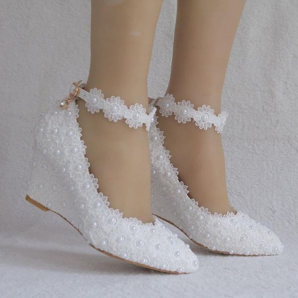 

buckle pointed pearl lace shoes women's high-heeled slim dress, Black