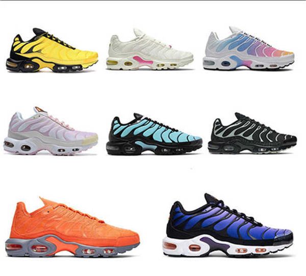 

tn plus mens shoes pink sea bleached coral pure triple black white red lemon lime bumblebee voltage purple men women sneakers size 36-46