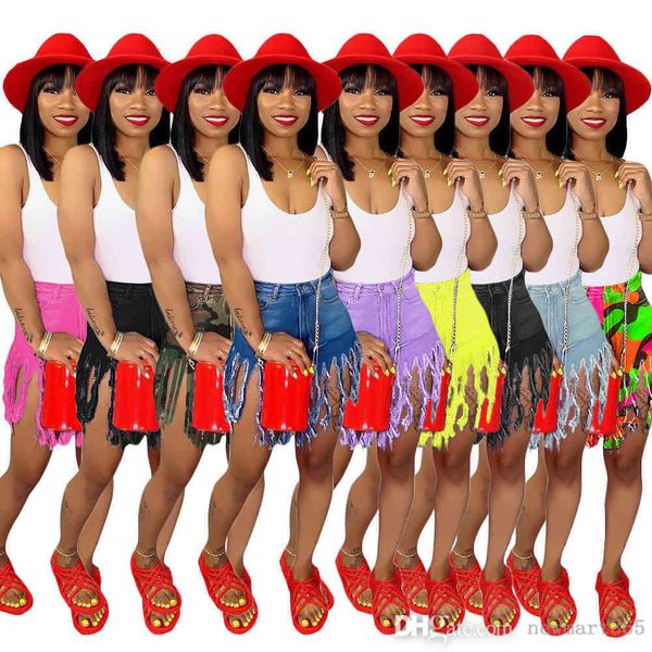 

women jeans tassel slimming shorts denim casual straight pants designer summer fashion jeans, Blue