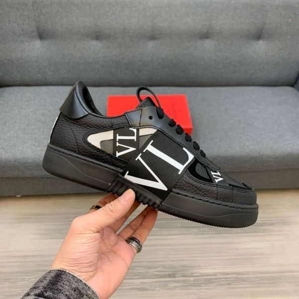 

s luxury designer fashion white sneakers casual leather high sports men handmade shoes, Black