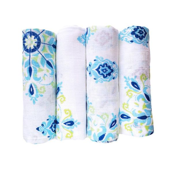 

cloth diapers 4 pieces baby muslin cotton born reusable nappy gauze blanket bath towel 70*70 cm