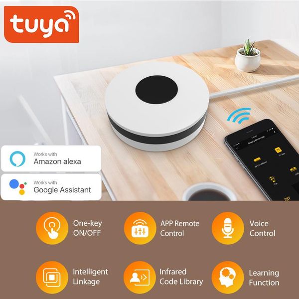 

smart home control tuya wifi ir remote support alexa google for air conditioner tv infrared automation