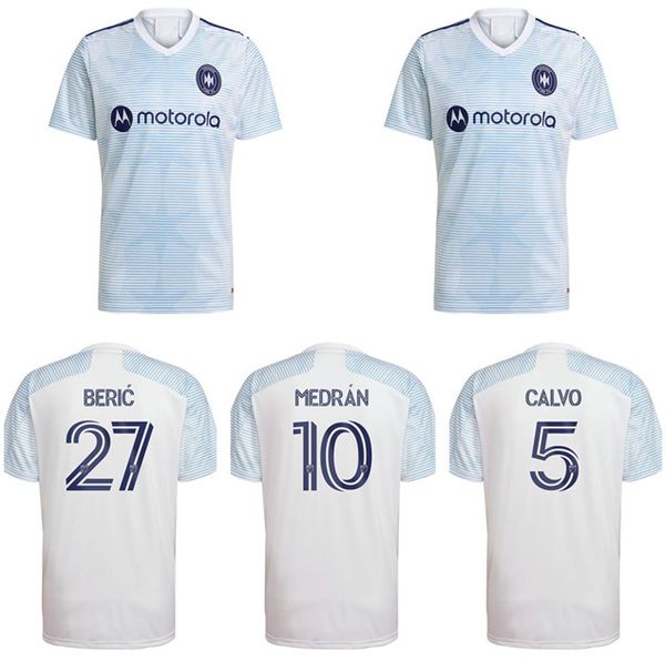 

2021 2022 chicago soccer jerseys calvo medran pineda beric home away mls fire fc 21 22 fans version football shirt, Black;yellow