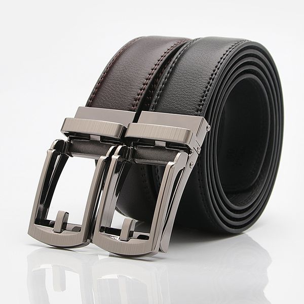 

new men's narrow thin 3.0 cattle body drawing hollow button versatile leisure belt factory, Silver
