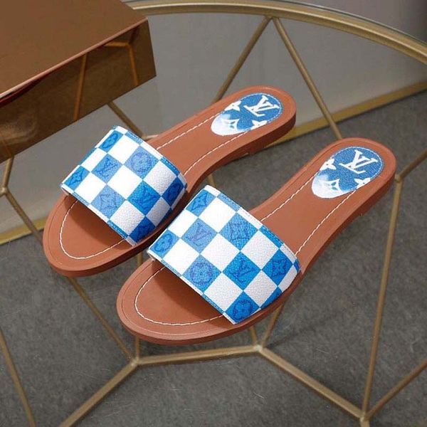 

classics sandals fashion designer slippers slides floral brocade gear bottoms flip flops women shoes striped beach causal slipper bagandshoe, Black