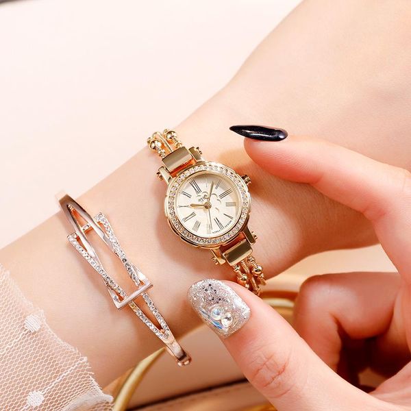 

wristwatches women luxury crystal diamond wrist watches woman bracelet adjusted band steel pearl amazing watch ladies quartz fashion clocks, Slivery;brown
