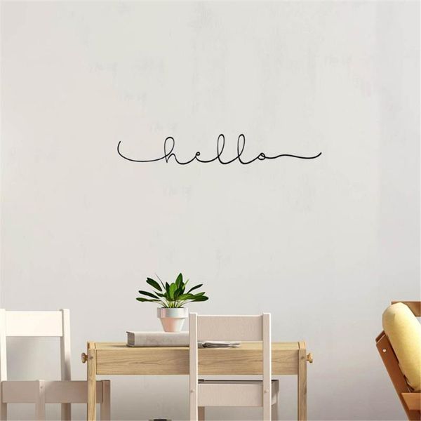 

wall stickers decal hello words quotes sticker mural for bedroom door daily simple greeting home decoration