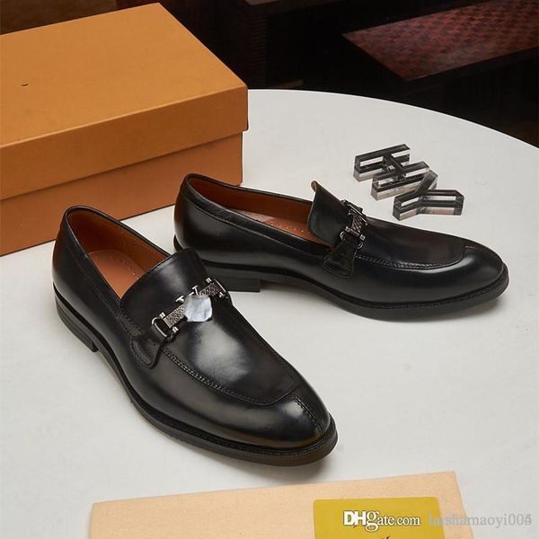 

a4  model l men leather men luxury dress shoes business party wedding suit brand brogue point toe oxford shoe for size 38-45, Black