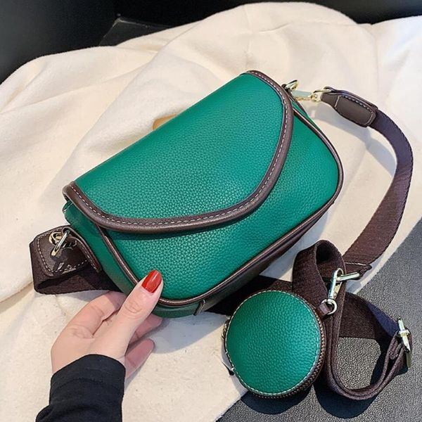 

evening bags 2 bag vintage square crossbody 2021 winter high-quality pu leather women's designer handbag small shoulder messenger