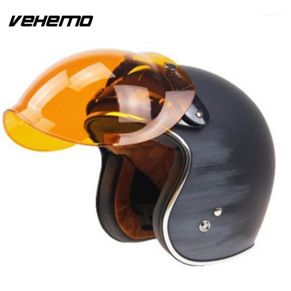

motorcycle motorbike flip down retro helmet visor bubble shield lens base1