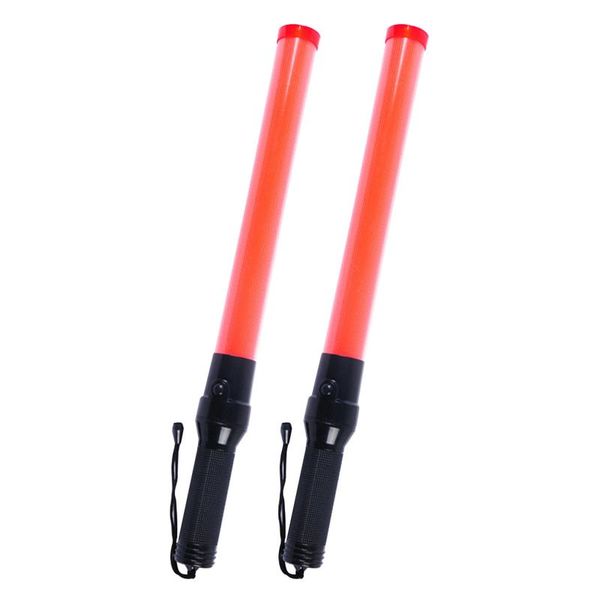 

2pcs 21inch wand 2 flashing modes multifunctional led traffic portable safty signal battery operated indicator pvc light