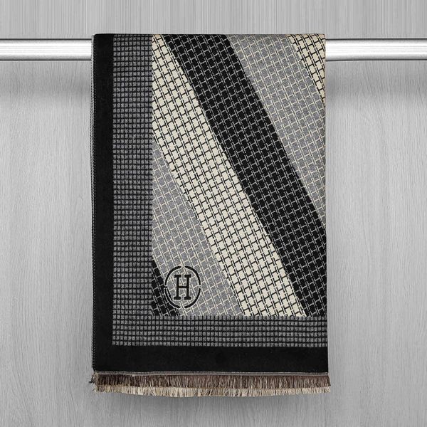 

70% off design scarf light luxury model room men's cloakroom wardrobe bedroom decorations black gray white color matching ornaments sof, Blue;gray