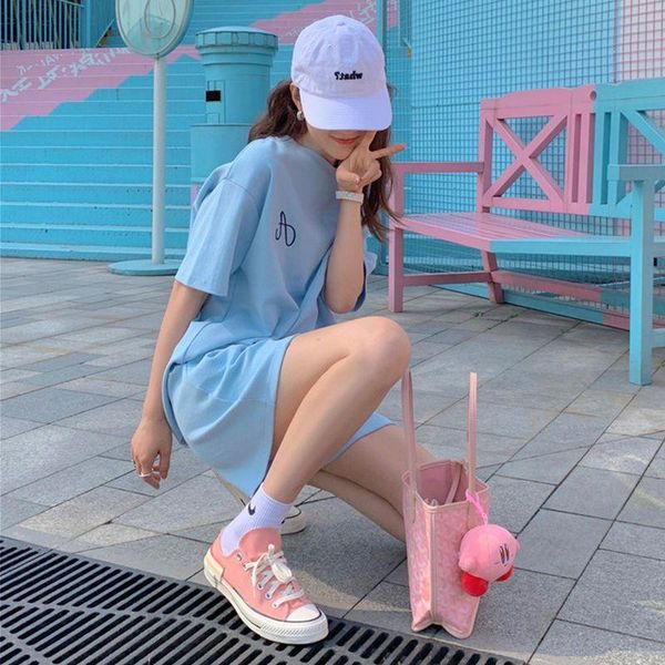 

gym clothing sportswear 2 piece set women short-sleeved t-shirt running workout shorts summer 2021 student solid sports suit, White;black