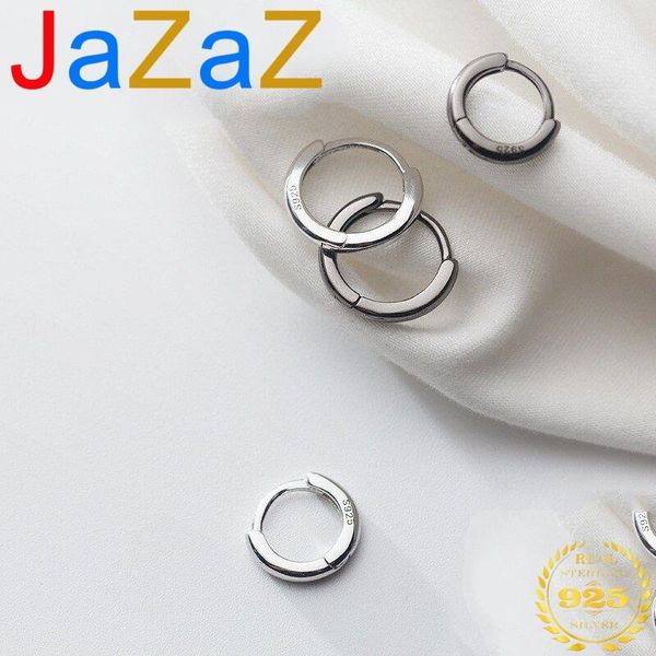 

hoop & huggie a00181 100% 925 sterling silver simple glossy korean short earrings for women men party accessories jewelry gift, Golden;silver