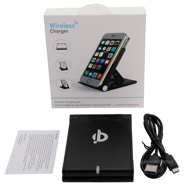 

cell phone mounts & holders 2021 universal qi wireless charger adjustable folding holder stand dock for s7 s8 edge plus