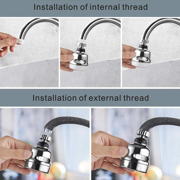 

rotatable faucet sprayer head splash tap shower water saving sink tool#45 bath accessory set