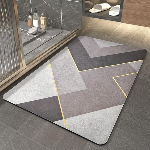 

bath mats napa skin quick drying mat super absorbent bathroom carpet modern simple non-slip entrance doormats oil-proof kitchen