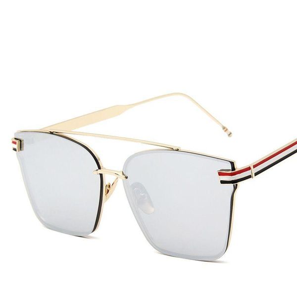 

sunglasses large frame metal fashion outdoor car driving glasses women pit viper designer sun for fishing, White;black