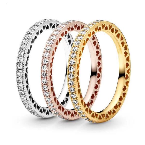 

2021 eternal temperament joint fashion personality simple peach heart shaped hollow ring female, Silver