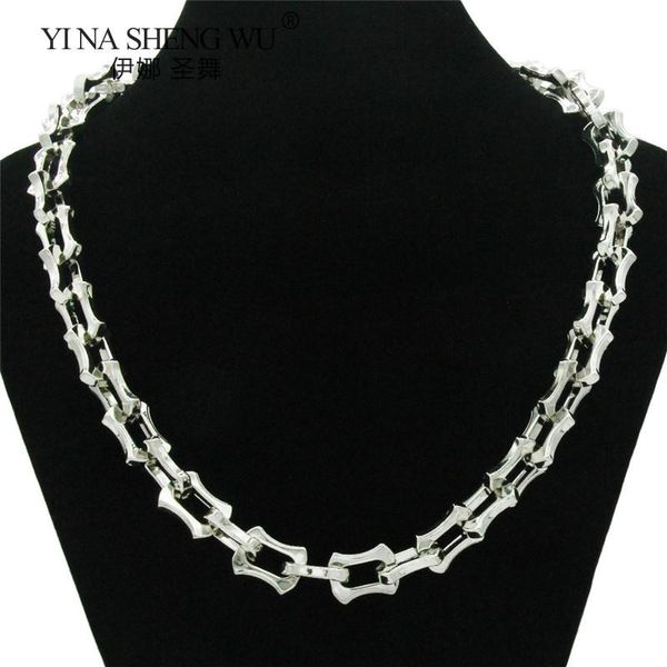 

chokers man punk silver color choker necklace geometry bracelet statement big cuban chunky thick chain women jewelry gift, Golden;silver