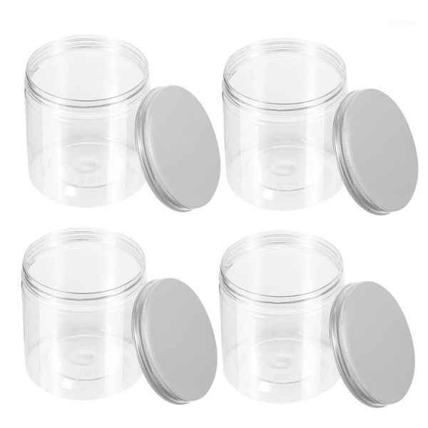 

storage bottles & jars 6 pcs transparent jar cereals bottle kitchen sealed canister