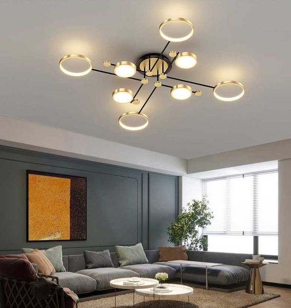 

living room aluminum chandelier modern led interior lighting pendant lamps