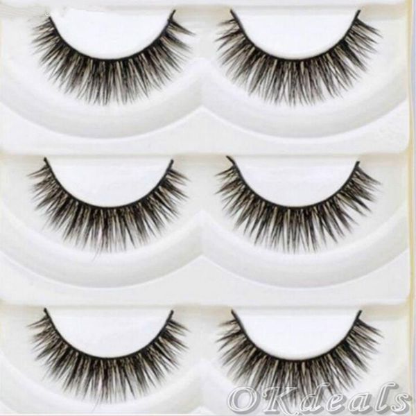 

pairs/lot cute handmade soft thick cross eye lashes extension long beauty false eyelashes makeup tools1