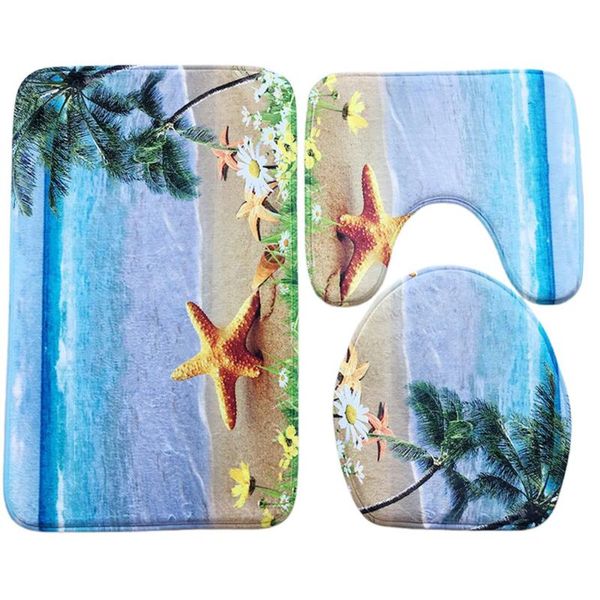

toilet seat covers 3pcs bathroom shower non slip cover rugs mat carpet durable set 4