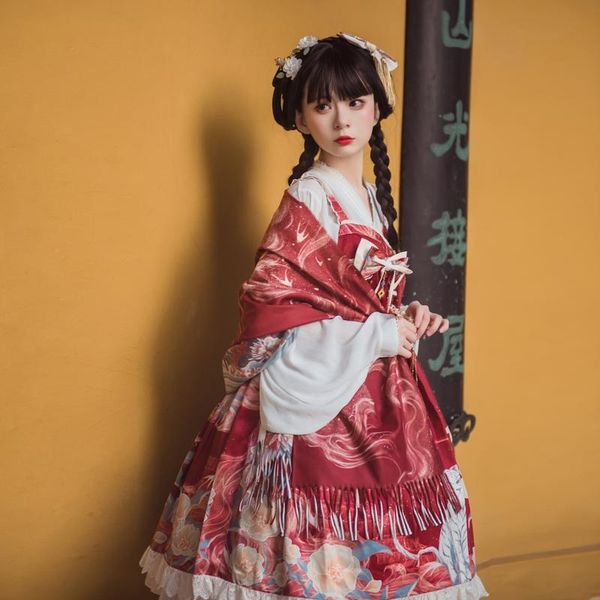 

flower fest ~ sweet high waisted lolita jsk dress casual dresses, Black;gray