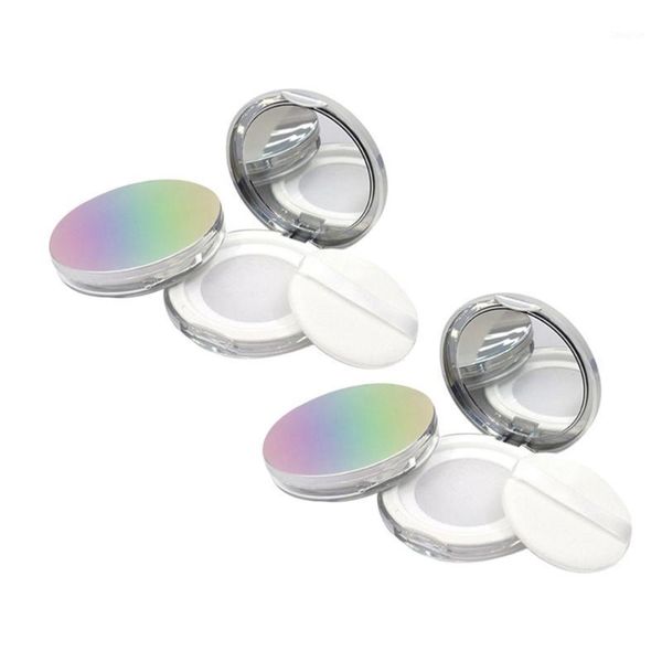 

storage bottles & jars 2pcs practical loose powder box portable empty makeup sub case