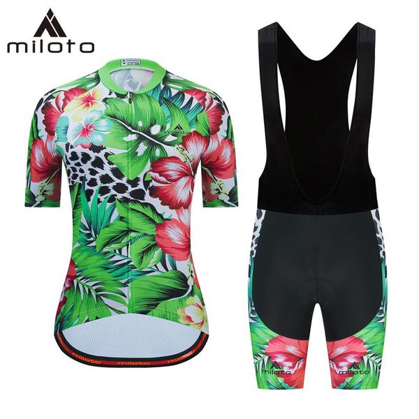 

racing sets miloto cycling clothing bike jersey ropa women bicycle summer pro jerseys breathable road mountain sportwear riding, Black;blue