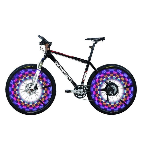 

bike lights 16 led 42 mode spoke warn light waterproof bicycle wheel tyre signal lamp reflective rim rainbow tire fixed
