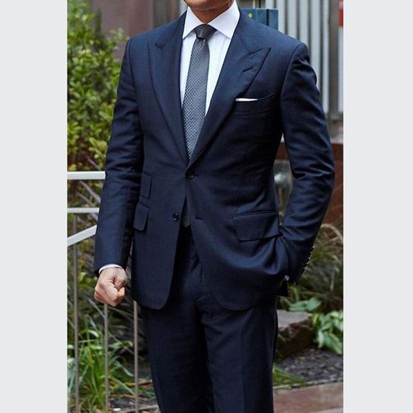 

men's suits & blazers spring fashion gentleman style costume dark blue suit for wedding slim fit beach party sets (jacket+pants), White;black