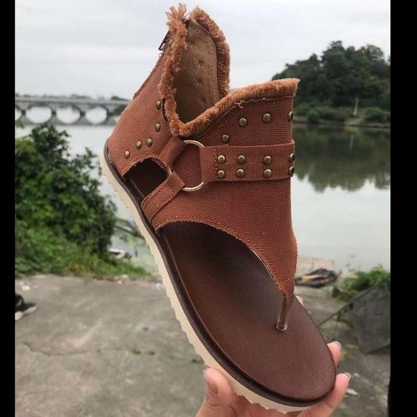 

seller - women sandals leopard pattern large size rome women's anti-slip selling wedges summer shoes, Black