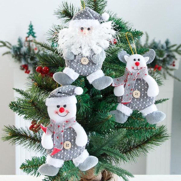

christmas decorations tree doll decoration hanging ornaments santa snowman elk pendant cute home festival decor props add atmosphere