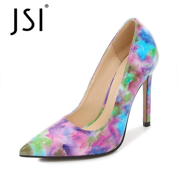 

dress shoes jsi women pumps party wedding large size mixed colors thin heels 11cm all-match pink fashion lady vo567, Black