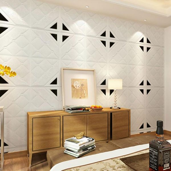 

wallpapers crash-proof 3d relief wall sticker foam diy self-adhesive wallpaper home bedroom living room backgroud decal tv stick