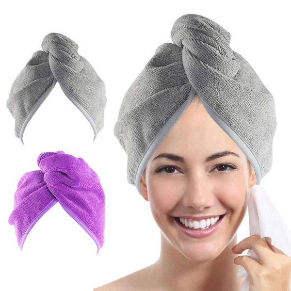 

shower caps fast hair drying lady bath towel microfiber for woman household bathing toolsbath wrap hat quick cap turban