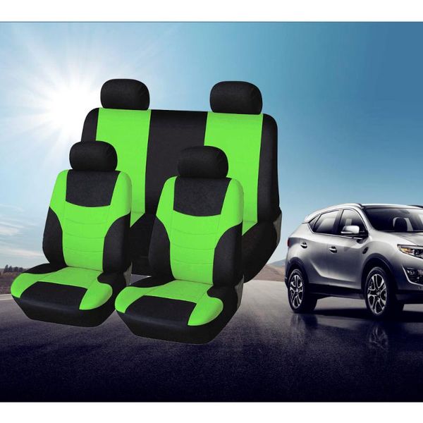 

8pcs universal classic car seat cover protector styling covers set (fluorescent green)