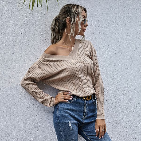 

2021 fall/winter new style sweater thin section loose square collar pullover base knitted long-sleeved women, White;black