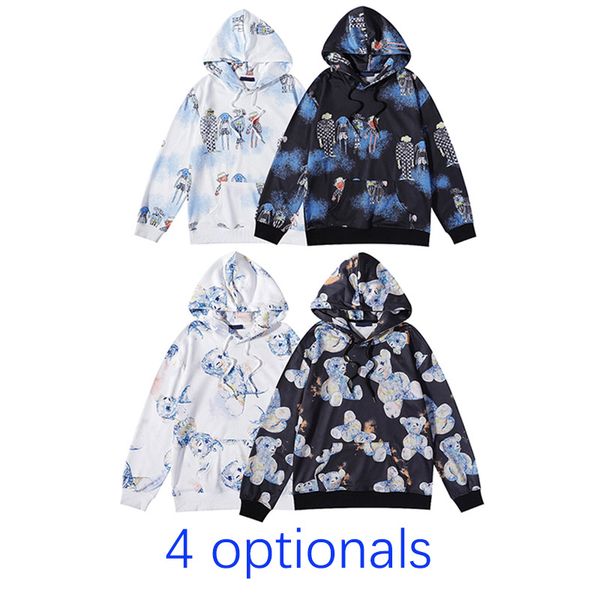 

men womens designer hoodies letters print hoodie mens pullover sweatshirt o-neck sweatshirts winter streetwear clothing 4 optionals, Black