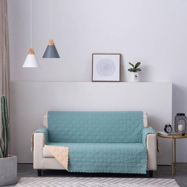 

chair covers sofa cover no pilling couch solid kids mat flannel polyester reversible protector for living room